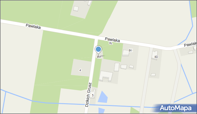 Pęchery, Pawlaka Zbigniewa, 8M, mapa Pęchery