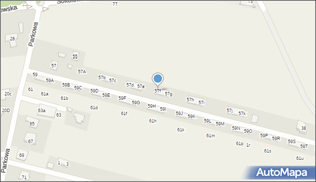 Pęcice, Parkowa, 57f, mapa Pęcice