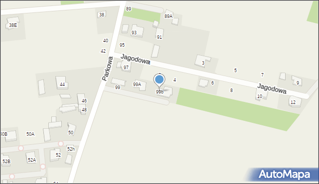 Pęcice, Parkowa, 99b, mapa Pęcice