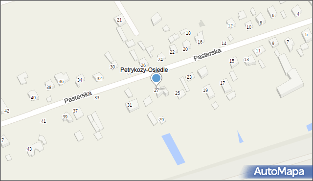 Petrykozy, Pasterska, 27, mapa Petrykozy