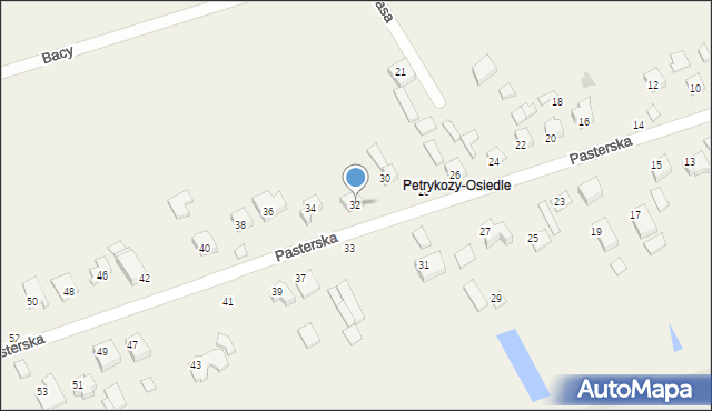 Petrykozy, Pasterska, 32, mapa Petrykozy