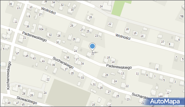 Piasek, Paderewskiego Ignacego Jana, 22, mapa Piasek