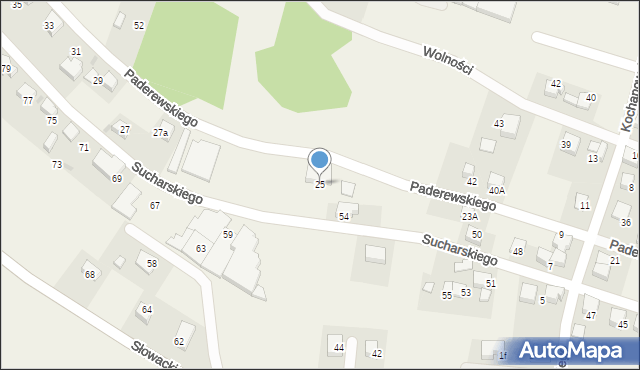 Piasek, Paderewskiego Ignacego Jana, 25, mapa Piasek