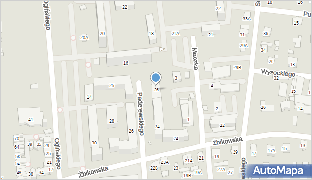 Piastów, Paderewskiego Ignacego Jana, 26, mapa Piastów