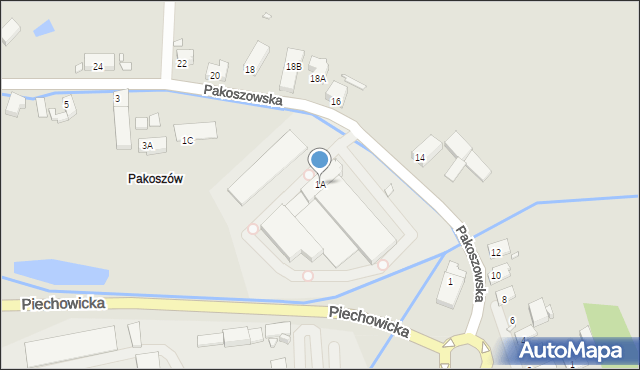 Piechowice, Pakoszowska, 1A, mapa Piechowice