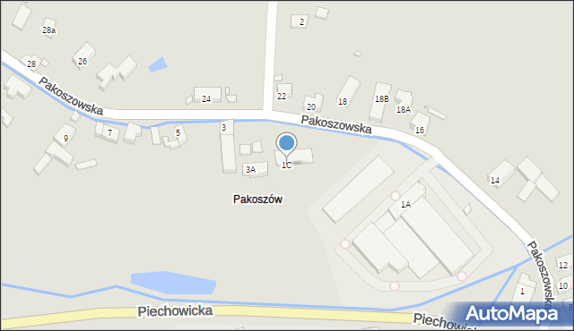 Piechowice, Pakoszowska, 1C, mapa Piechowice