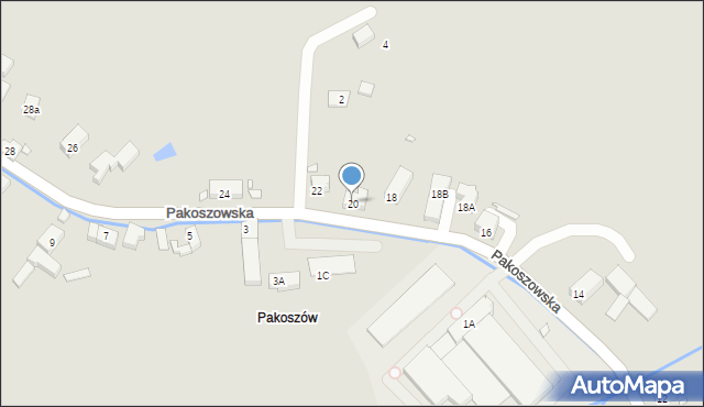 Piechowice, Pakoszowska, 20, mapa Piechowice