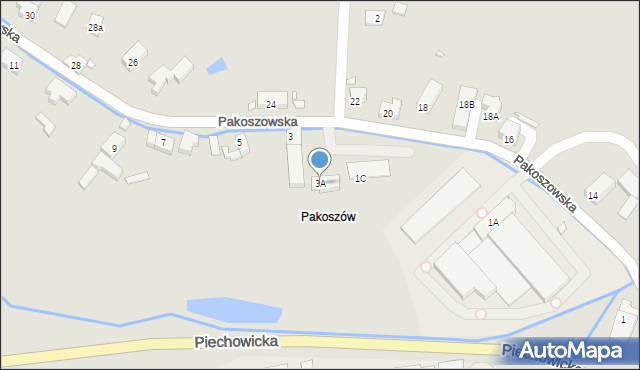 Piechowice, Pakoszowska, 3A, mapa Piechowice