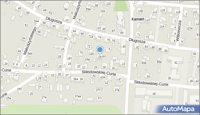 Piekary Śląskie, Partyzantów, 10, mapa Piekary Śląskie