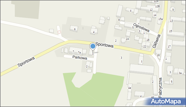 Pietrzykowice, Parkowa, 1, mapa Pietrzykowice