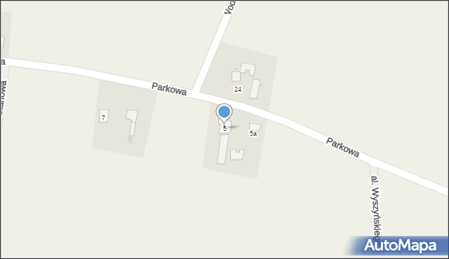 Pigża, Parkowa, 5, mapa Pigża