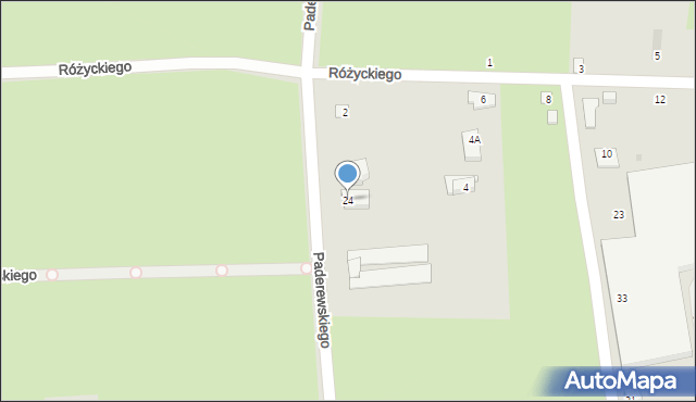 Piła, Paderewskiego Ignacego Jana, 24, mapa Piły