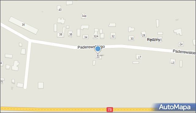 Pilzno, Paderewskiego Ignacego Jana, 21, mapa Pilzno