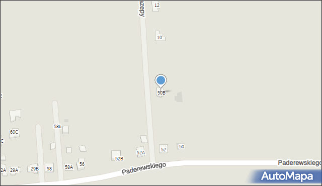 Pilzno, Paderewskiego Ignacego Jana, 50B, mapa Pilzno
