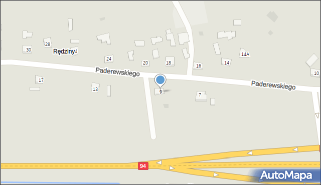 Pilzno, Paderewskiego Ignacego Jana, 9, mapa Pilzno