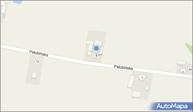 Pinczyn, Pałubińska, 8, mapa Pinczyn