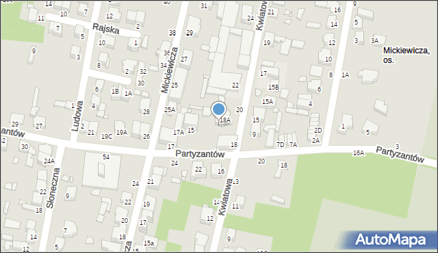 Piotrków Trybunalski, Partyzantów, 13, mapa Piotrków Trybunalski