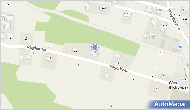 Piotrowice, Pagórkowa, 10, mapa Piotrowice