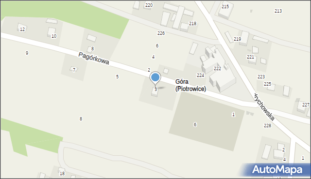Piotrowice, Pagórkowa, 3, mapa Piotrowice