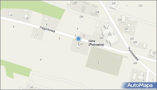 Piotrowice, Pagórkowa, 3, mapa Piotrowice