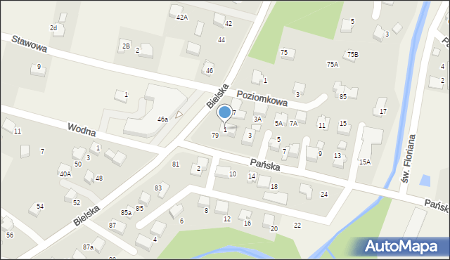 Pisarzowice, Pańska, 1, mapa Pisarzowice