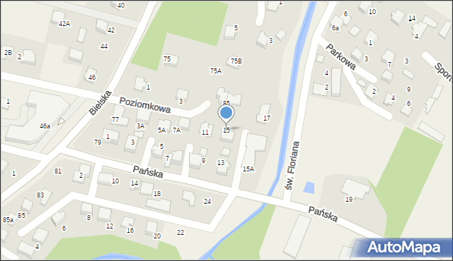 Pisarzowice, Pańska, 15, mapa Pisarzowice