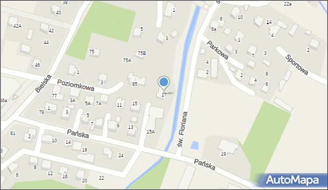 Pisarzowice, Pańska, 17, mapa Pisarzowice