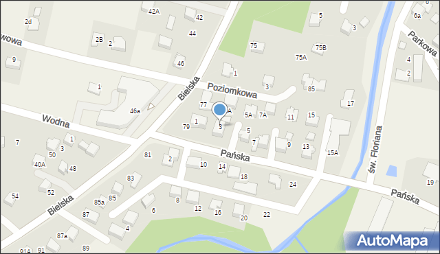 Pisarzowice, Pańska, 3, mapa Pisarzowice