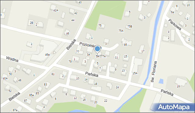 Pisarzowice, Pańska, 5A, mapa Pisarzowice