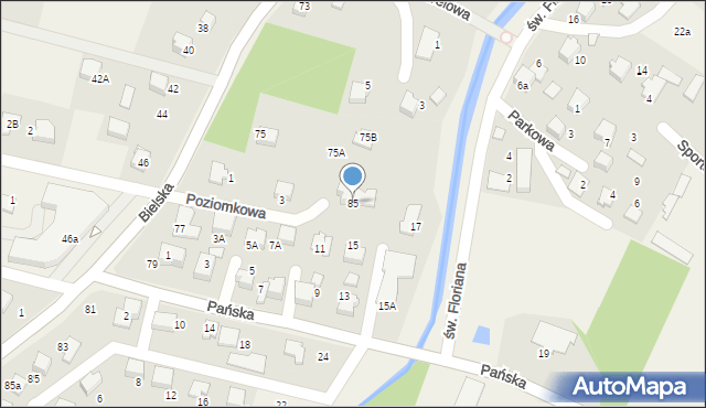 Pisarzowice, Pańska, 85, mapa Pisarzowice