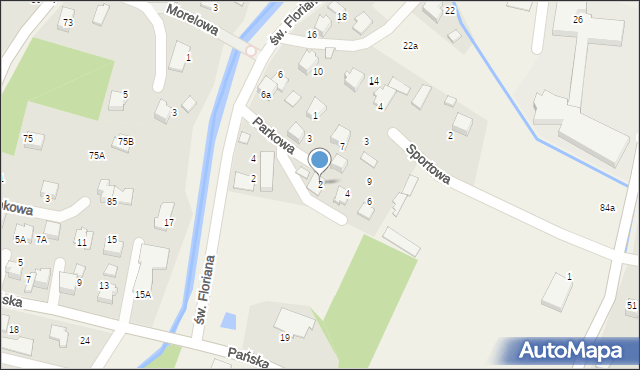 Pisarzowice, Parkowa, 2, mapa Pisarzowice