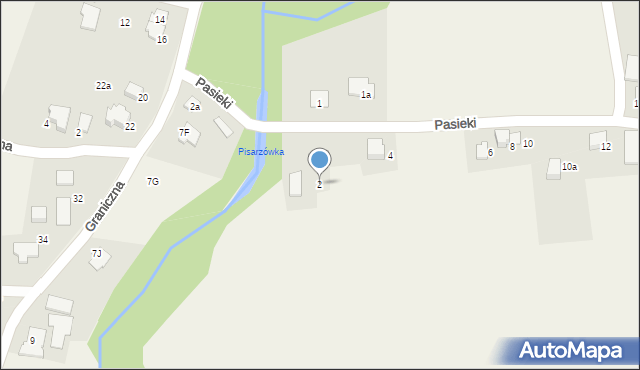 Pisarzowice, Pasieki, 2, mapa Pisarzowice