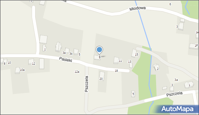 Pisarzowice, Pasieki, 9, mapa Pisarzowice