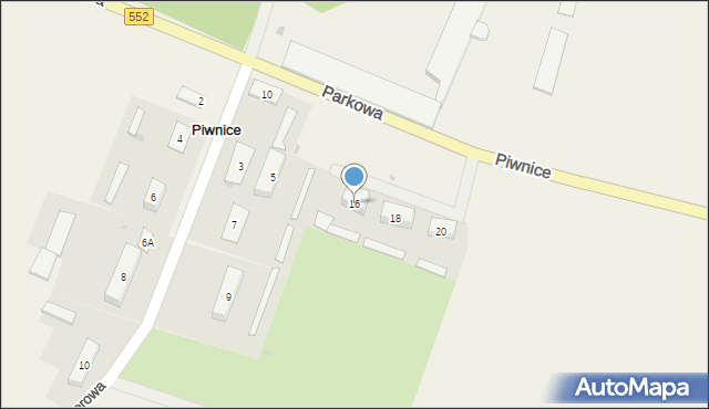 Piwnice, Parkowa, 16, mapa Piwnice