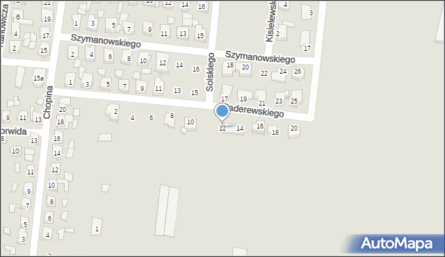 Pleszew, Paderewskiego Ignacego Jana, 12, mapa Pleszew