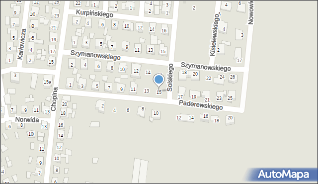 Pleszew, Paderewskiego Ignacego Jana, 15, mapa Pleszew