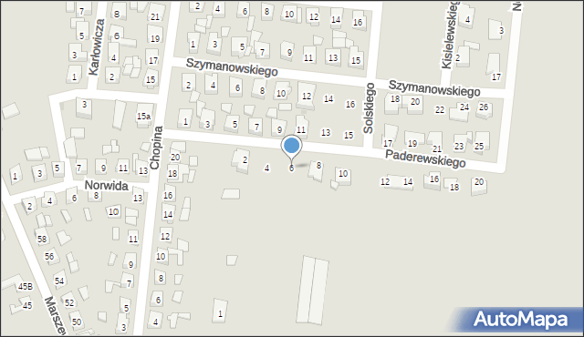 Pleszew, Paderewskiego Ignacego Jana, 6, mapa Pleszew