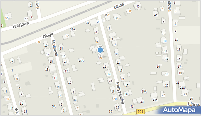 Płochocin, Partyzantów, 10, mapa Płochocin