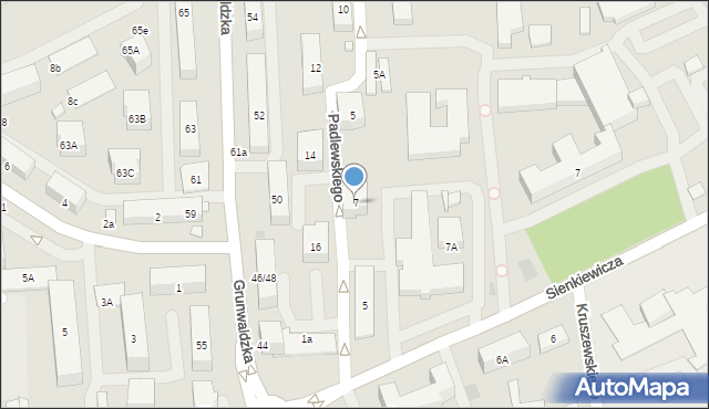 Płońsk, Padlewskiego Zygmunta, gen., 7, mapa Płońsk