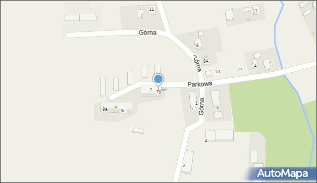 Pniów, Parkowa, 7b, mapa Pniów