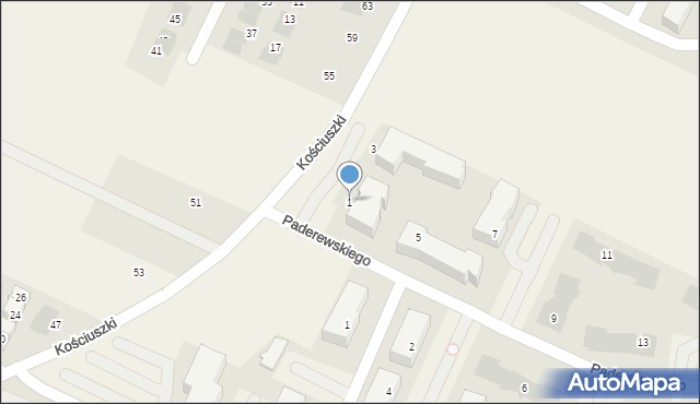 Pogórze, Paderewskiego Ignacego Jana, 1, mapa Pogórze