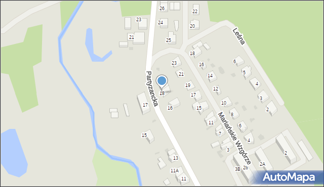 Polanów, Partyzancka, 18, mapa Polanów