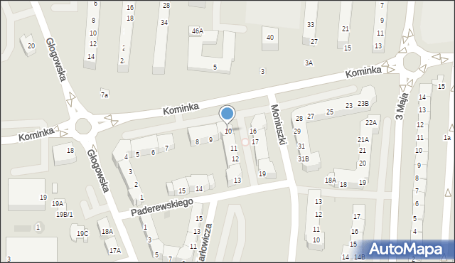 Polkowice, Paderewskiego Ignacego Jana, 10, mapa Polkowice