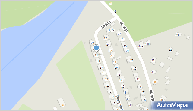 Poniatowa, Partyzantów, 21, mapa Poniatowa