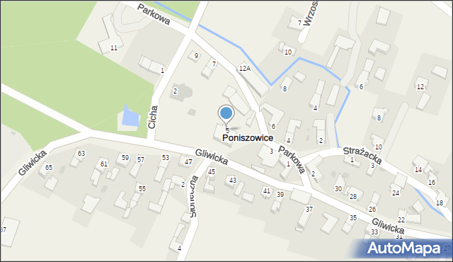 Poniszowice, Parkowa, 5, mapa Poniszowice