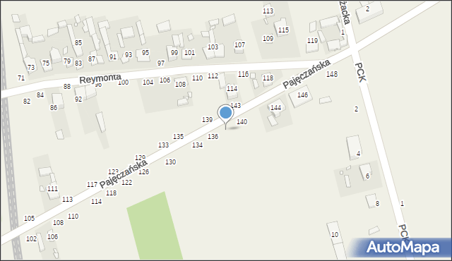 Popów, Pajęczańska, 138, mapa Popów