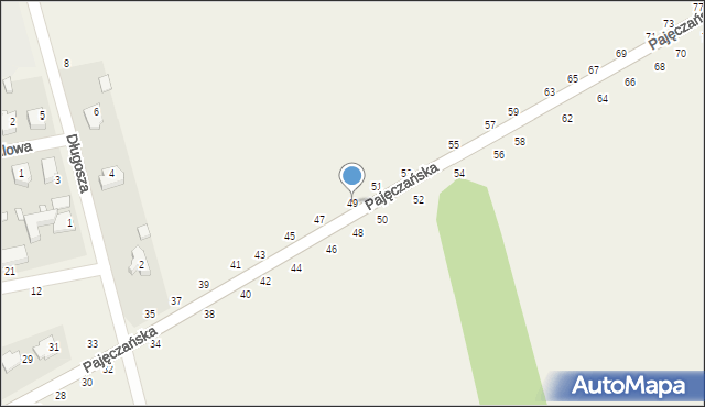 Popów, Pajęczańska, 49, mapa Popów