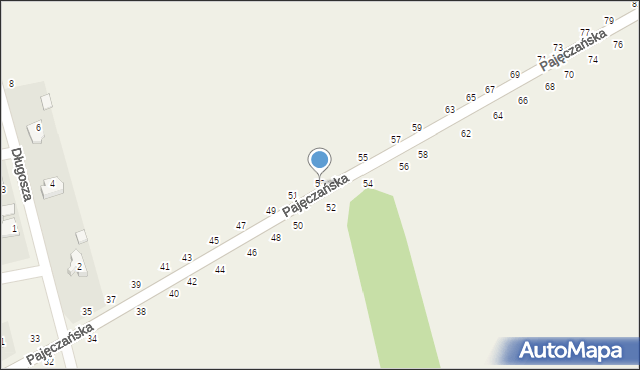 Popów, Pajęczańska, 53, mapa Popów