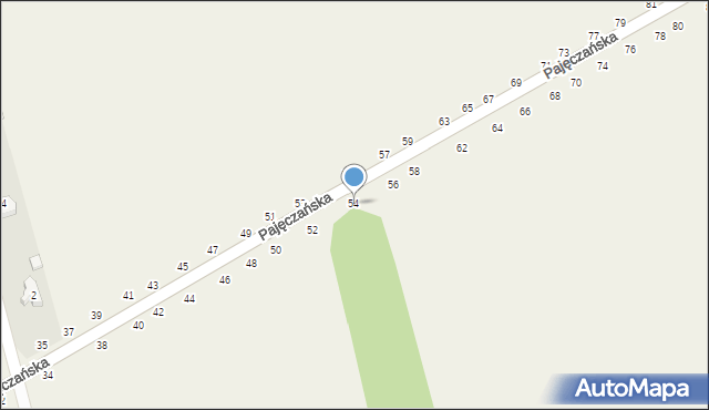 Popów, Pajęczańska, 54, mapa Popów