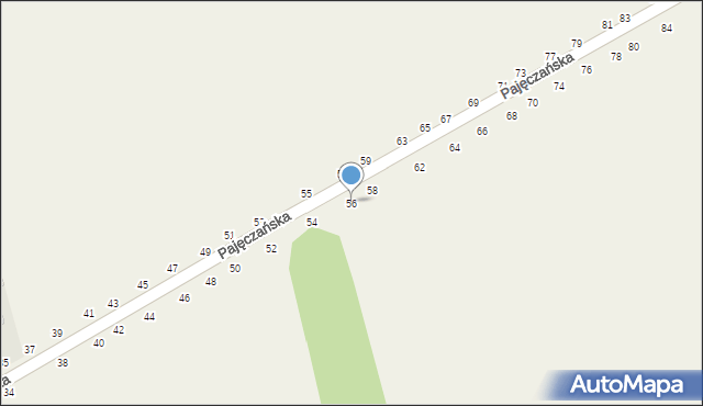 Popów, Pajęczańska, 56, mapa Popów